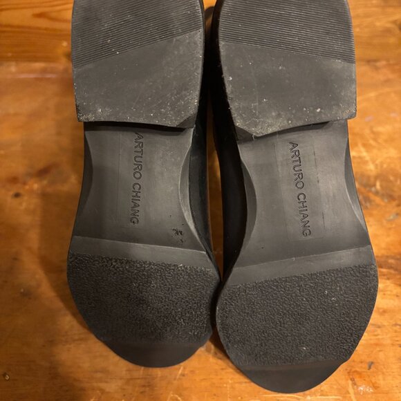 Arturo Chiang Black Leather Over The Knee Boots - Picture 7 of 7